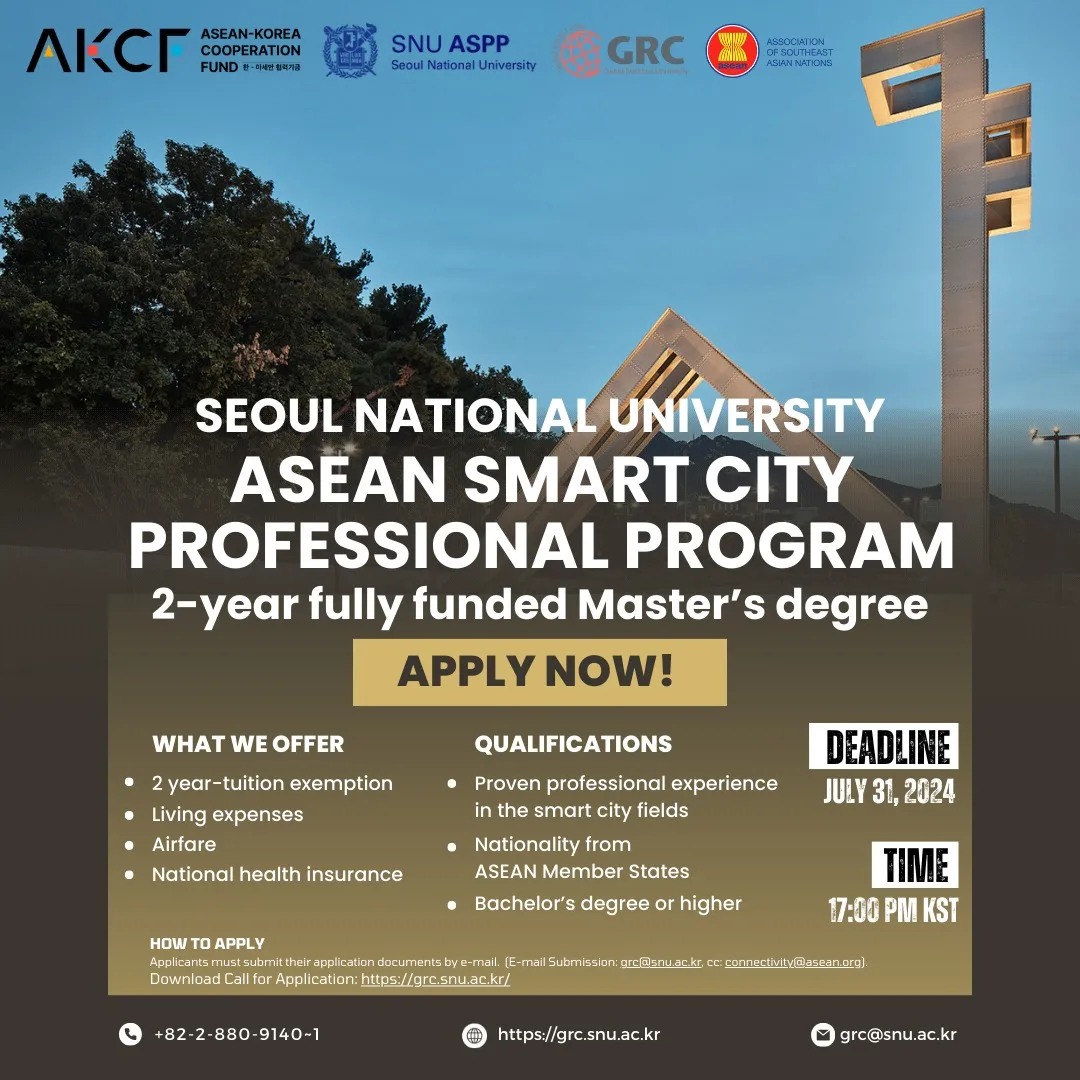 [SCHOLARSHIP ASEAN SMART CITY PROFESSIONAL PROGRAM MASTER'S DEGREE]
